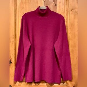Lovely Chico’s Burgundy Knit Turtleneck Sweater